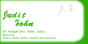 judit hohn business card